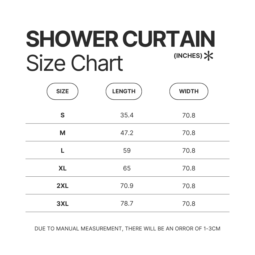 Shower Curtain Size Chart - Attack On Titan EU Store