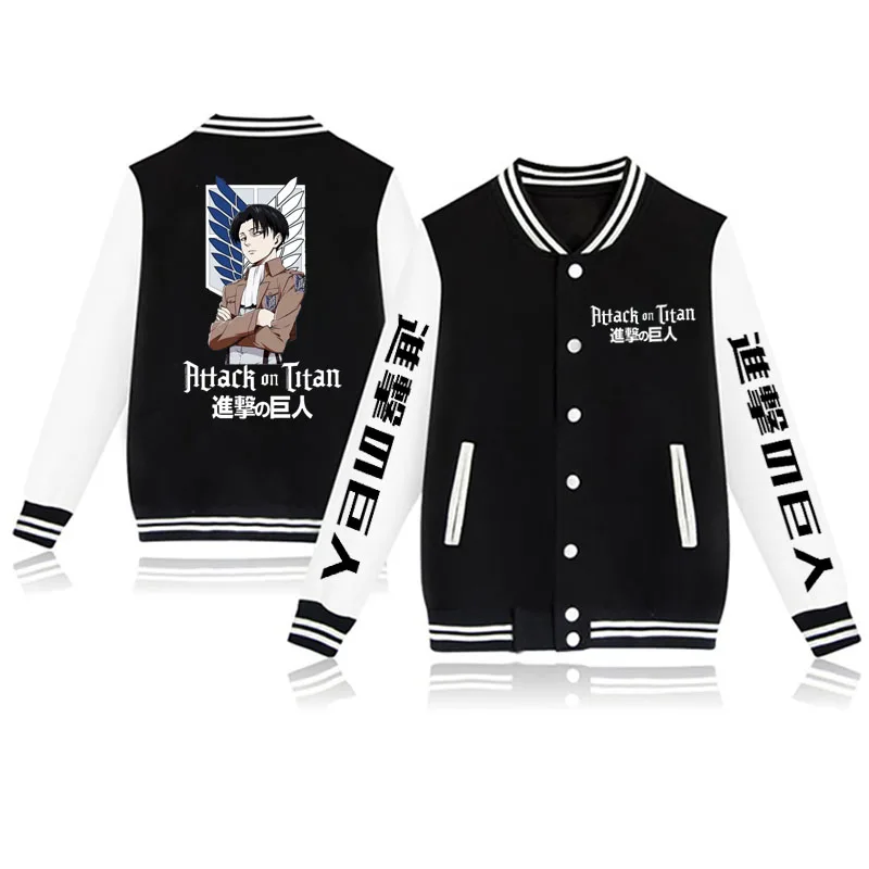 Levi Attack on Titan Pink Baseball Jacket